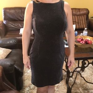 Black mink dress
